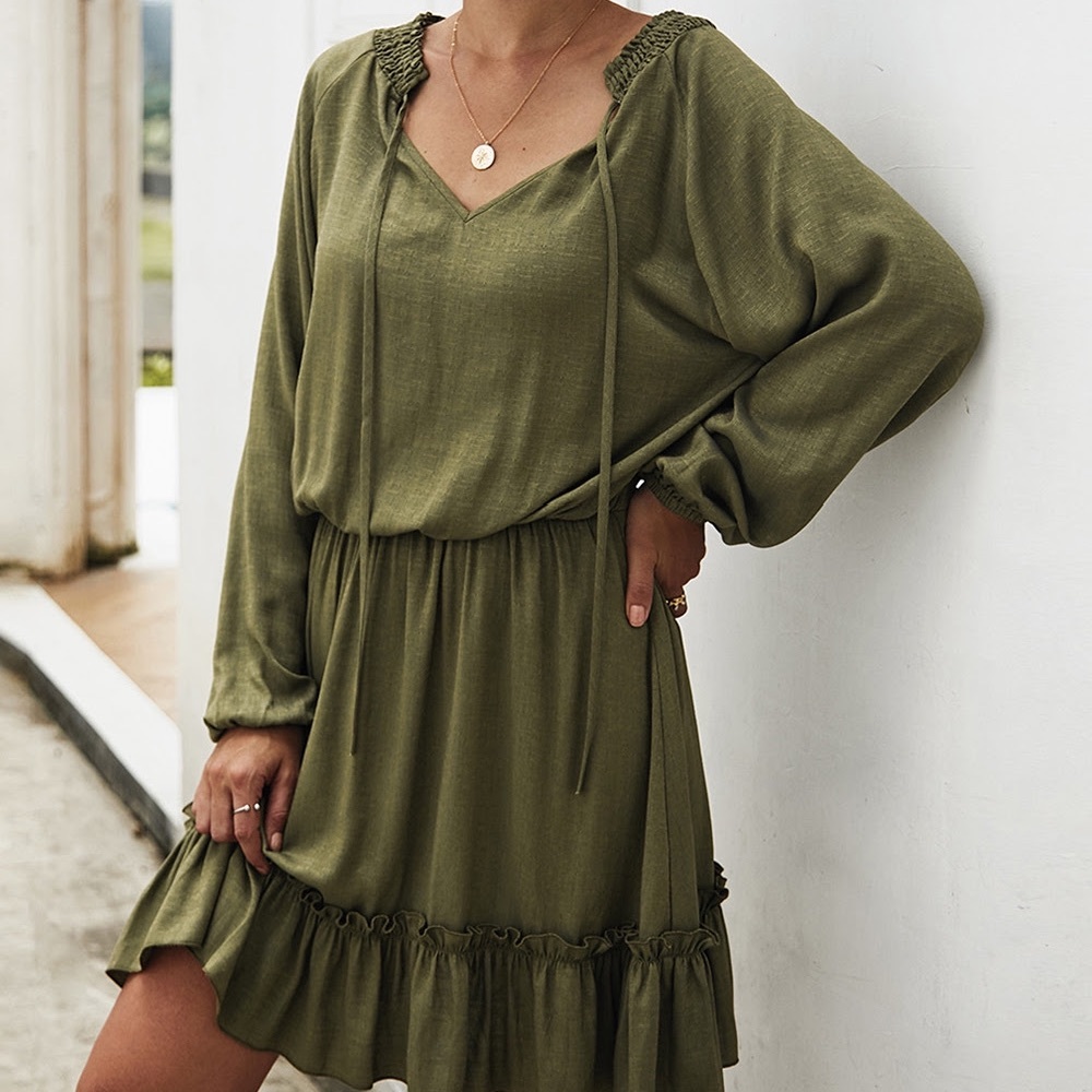 Green Zulily Long Sleeve Dress